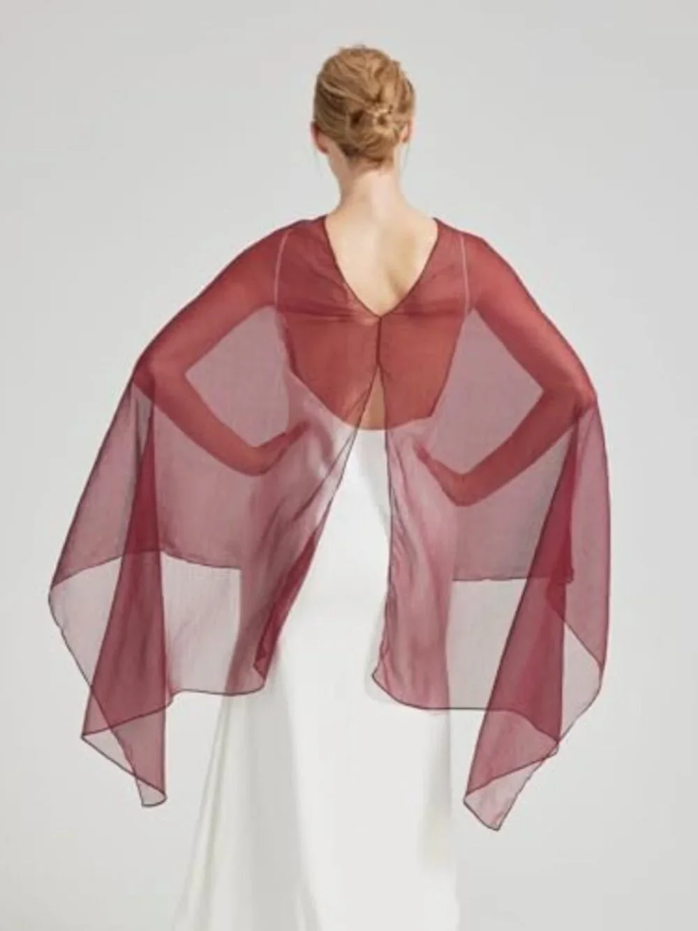 Sheer Bridal Shawl for Wedding Dress - 3 Ways to Wear Capelet Scarf for